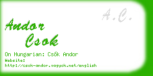 andor csok business card